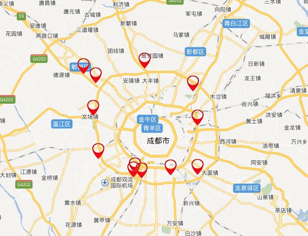 2018年清明假期期间成都市高速公路车流量密集区域地理分布图图片