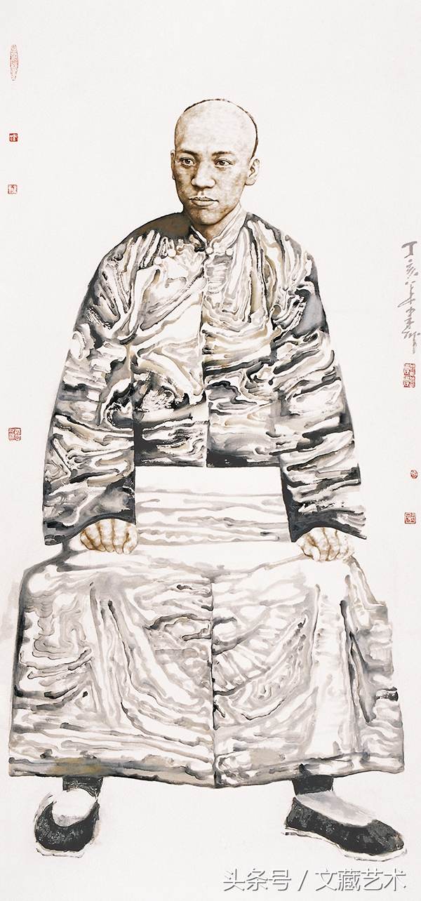 先贤录——梁启超 2007年 260cmx 126cm 水墨 宣纸 中国画颜料