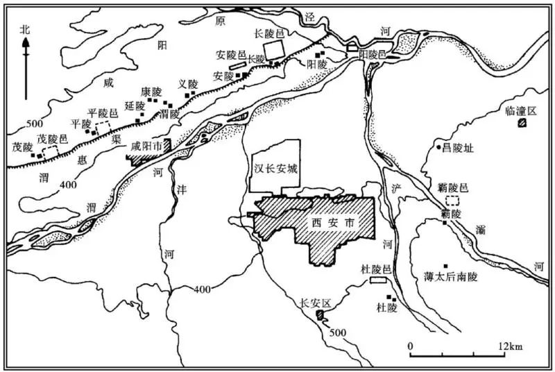 西汉11位皇帝的陵墓,除汉文帝刘恒 霸陵和汉宣帝刘询 杜陵位于渭河以