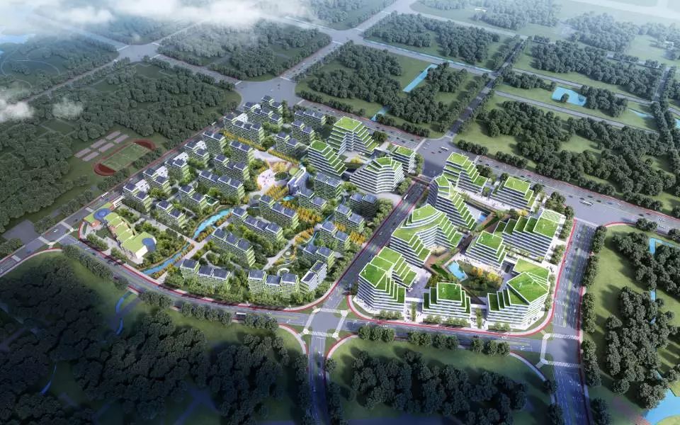 中法生态城位于庆云的南部发展区,规划核心范围为5平方公里,研究范围