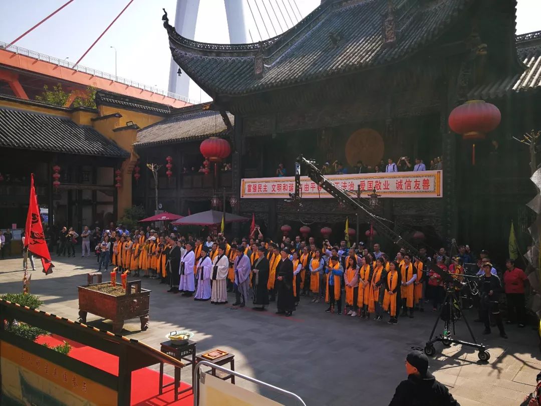 古代祭祀的体验活动湖广会馆一年一度的禹王祭祀典礼举行今日上午古琴