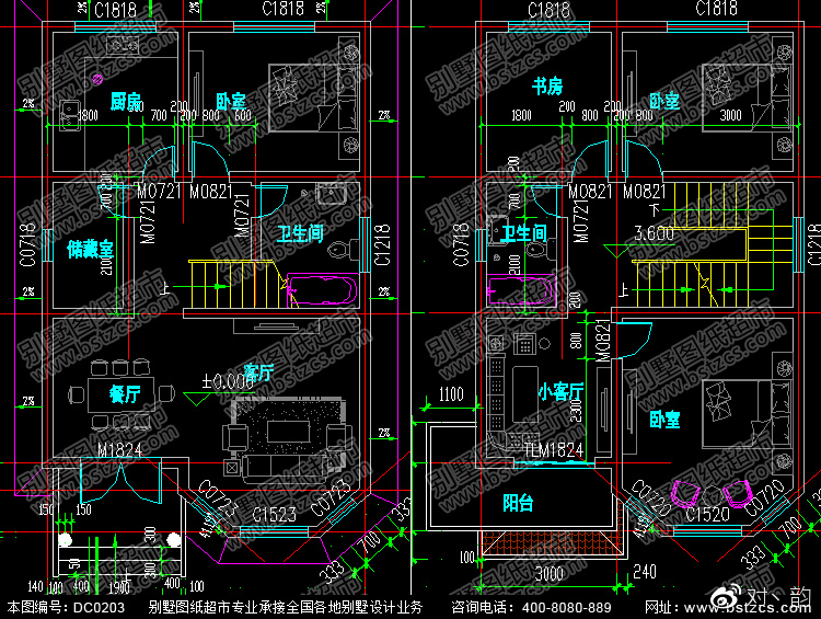 7米×11.1米小面积三层别墅/自建房设计效果图