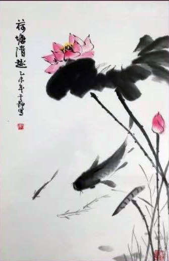 画家于静老师锦鲤作品欣赏