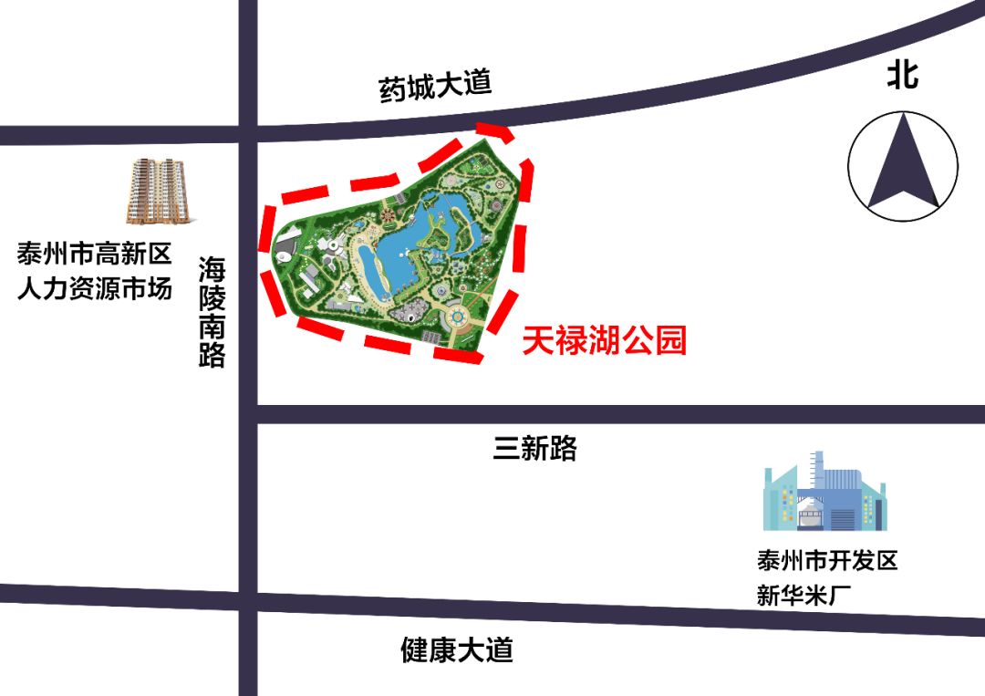 泰州市区又多了三个大公园,其中一个全部建成后,面积是天德湖公园的5