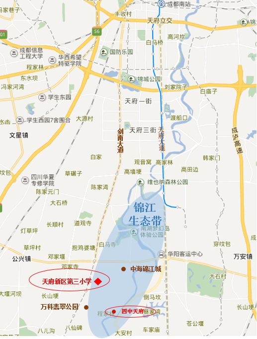 成都天府新区第三小学(龙江路小学天府校区)地址:天府新区华阳街道祥