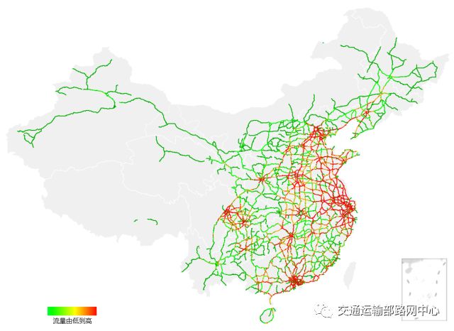 全国公路网交通流量分布