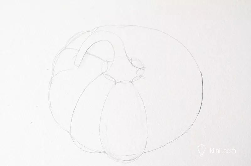 初学者水彩教程:如何画一个南瓜?