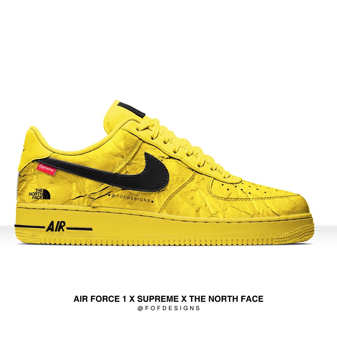 Supreme x The North Face x AF1联名鞋款遭曝光？！这波设计有点好看！