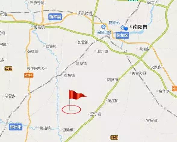 2 官庄附近 理由:位于南阳市宛城区,唐河县,新野县交界地带,处于南阳