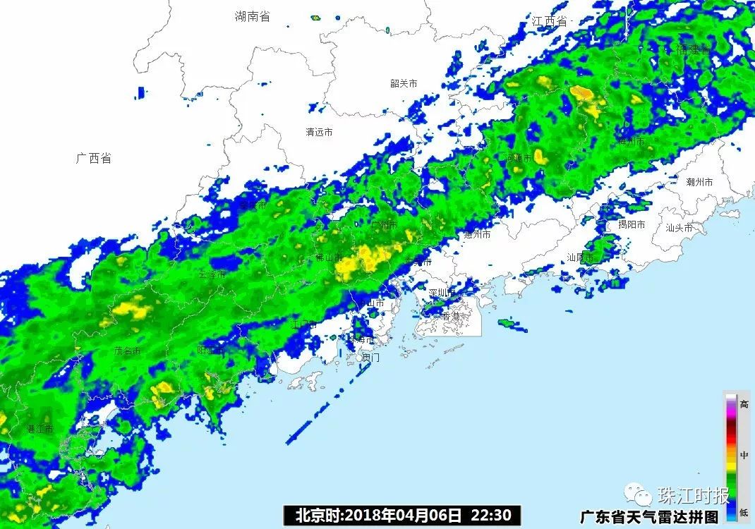 雷达图来自广东天气