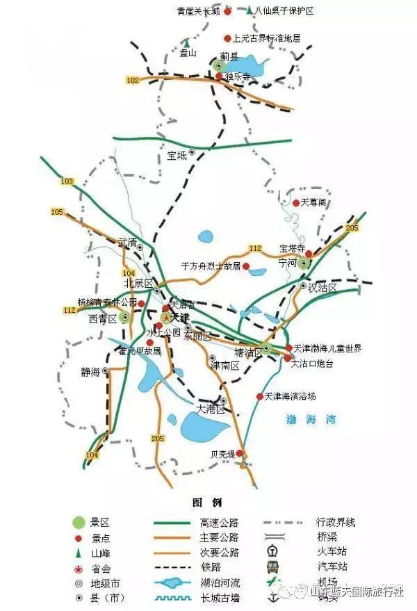中国各省市旅游地点简图,存在手机里太