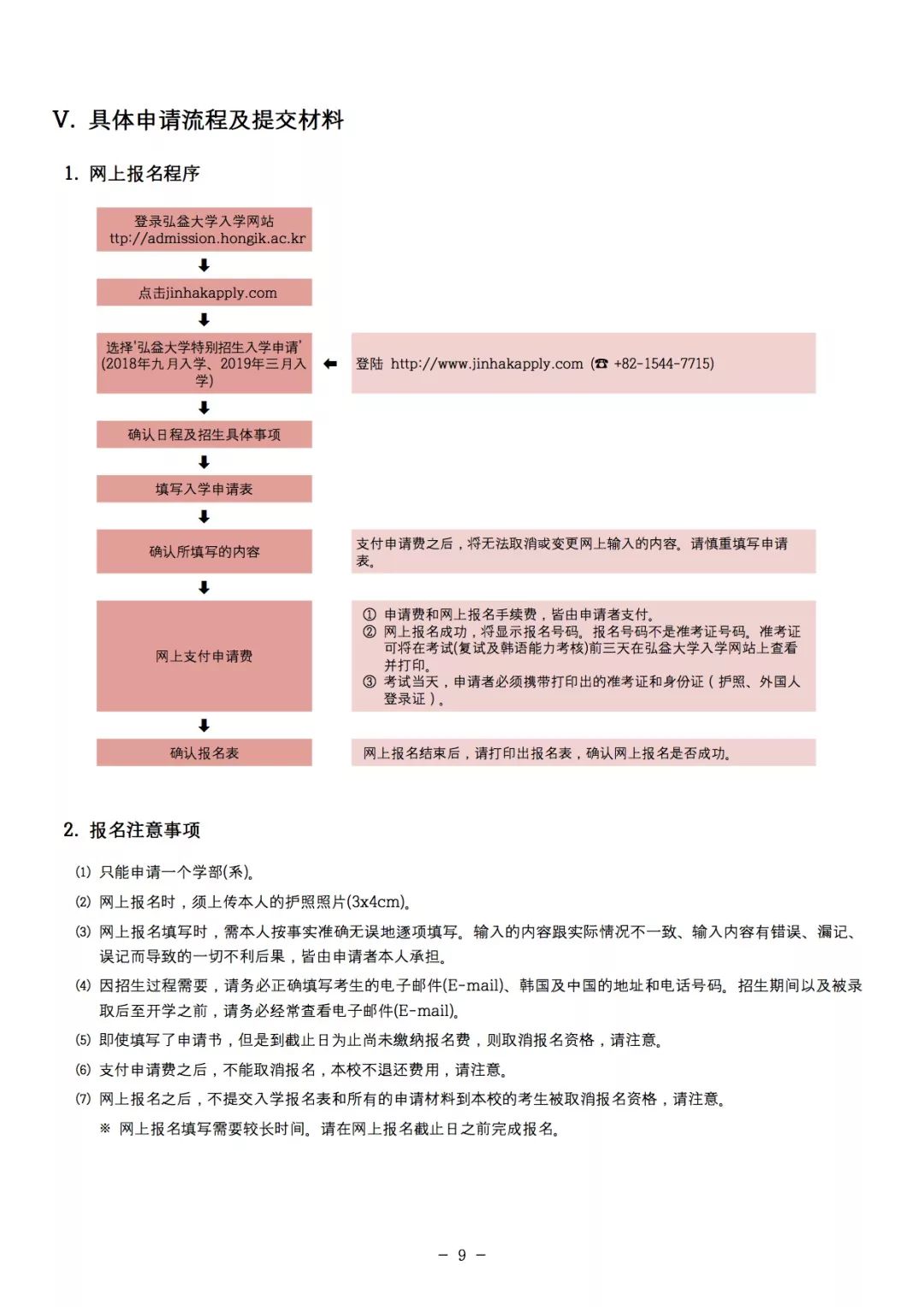 2018年9月韩国弘益大学本科招生简章