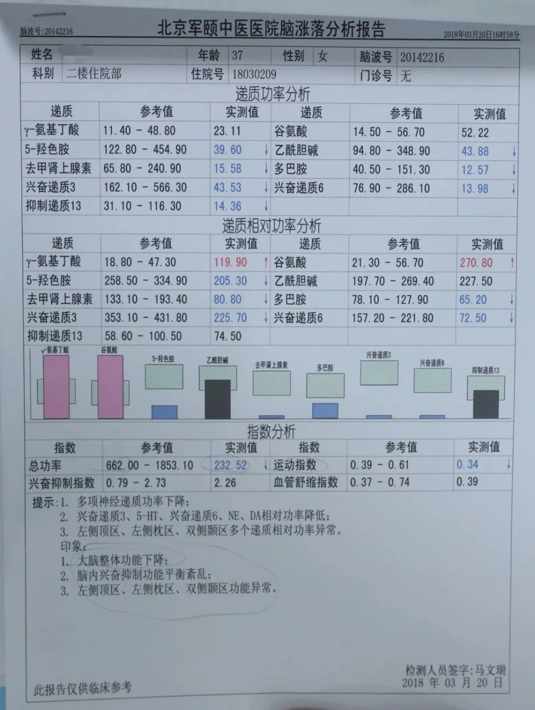 李雪的脑涨落分析报告