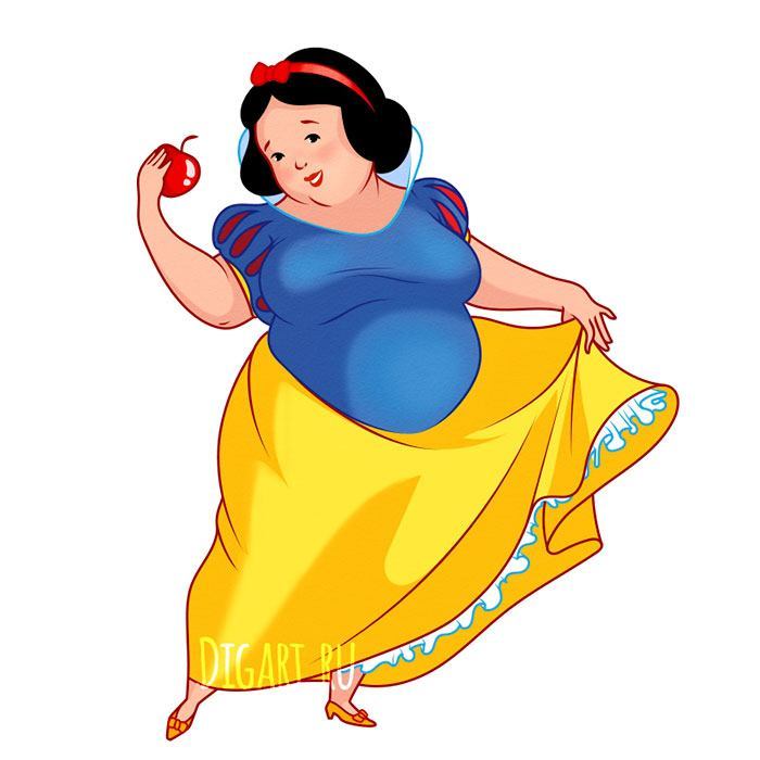 毁童年,迪士尼公主变成大肚肥婆,这样的油腻你接受得了吗?