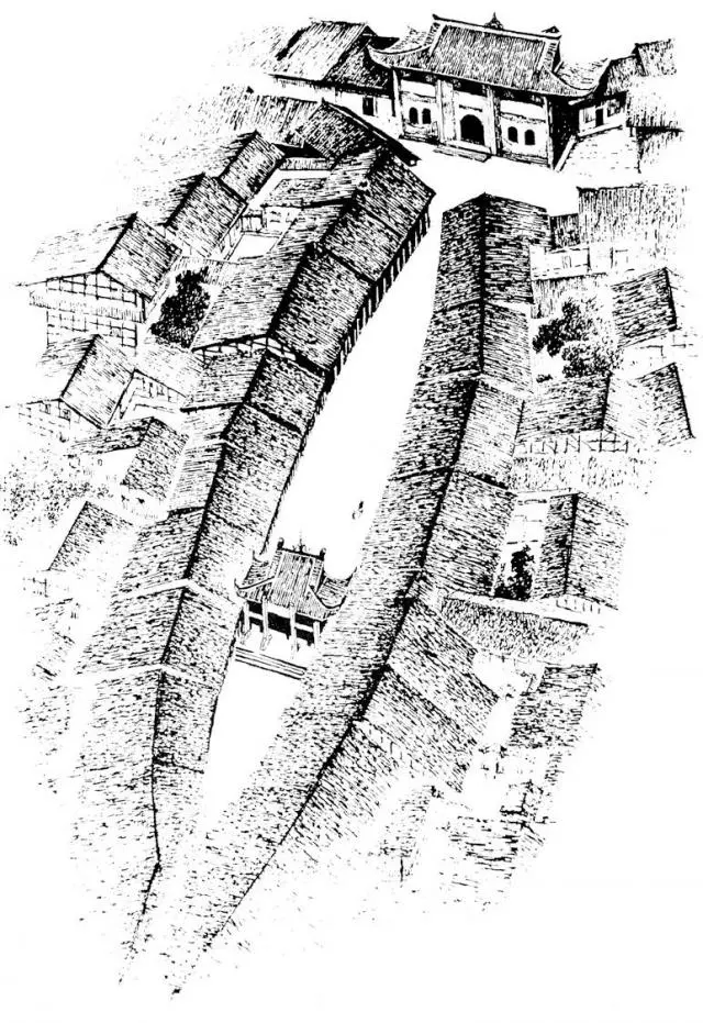 8亿年前遍生地球的桫椤树 ⊙ 船形古镇·罗城 ⊙ 俯瞰罗城,马赛克式的