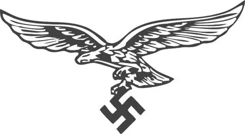 德国空军军种标志——展翅鹰的设计图案.