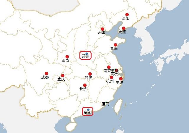 从地理区位看郑州,东莞挤掉厦门,无锡入榜