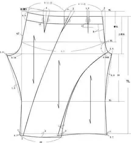 13款女装裤子款式图结构制图服装人必须会