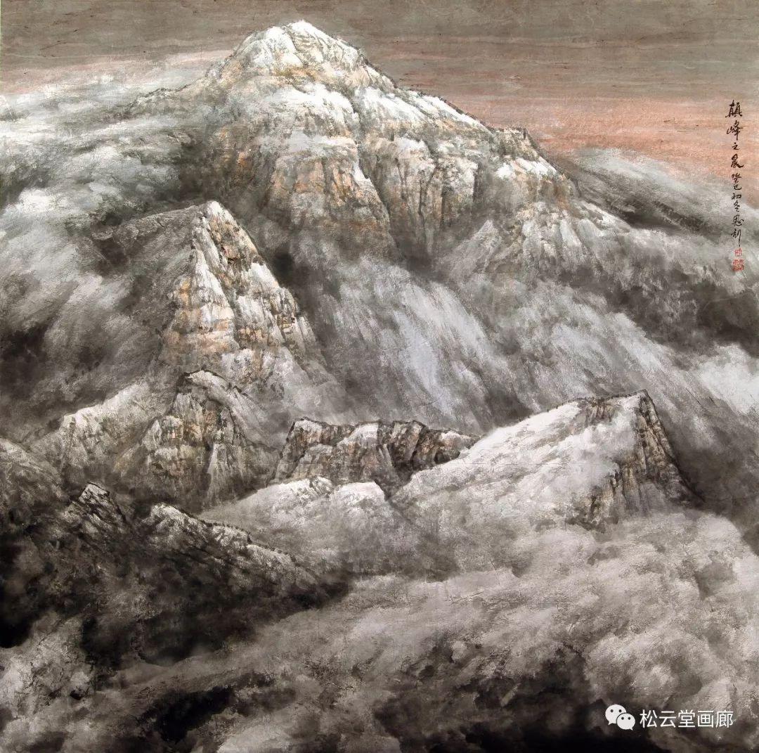 会当凌绝顶一览众山小师恩钊山水画作品点评