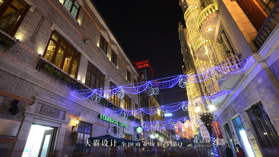 商业街设计夜景图大放送：知名商业街楚河汉街