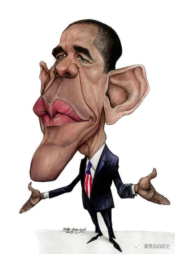 美国总统奥巴马 居然被人画成了这个样子