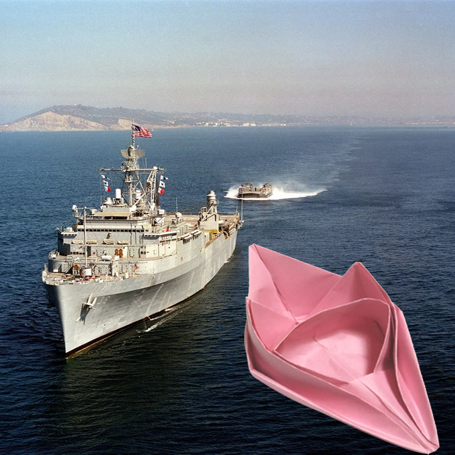 折纸工艺军舰的折纸方法