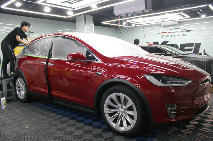 京车汇西三环店出品特斯拉modelx75d施工xpel-lux专车