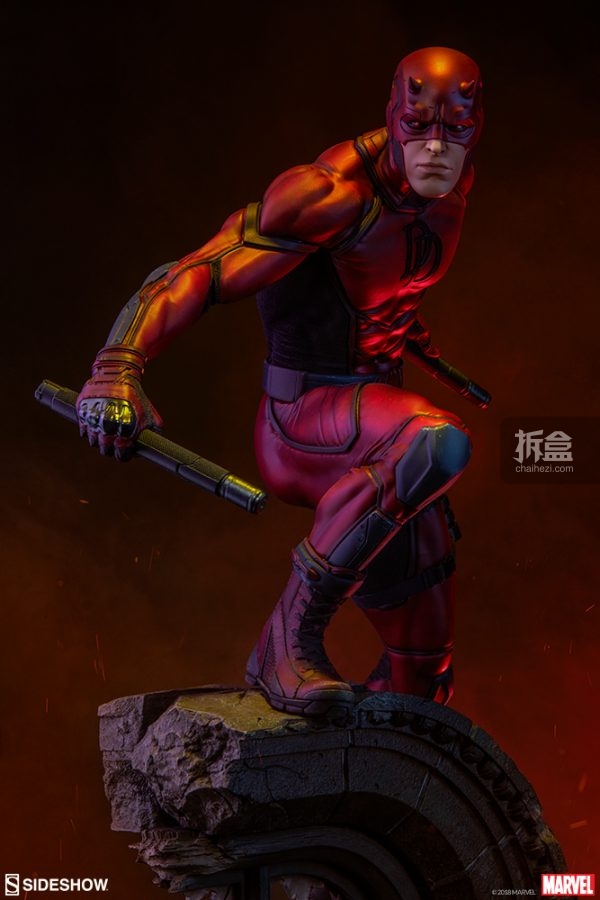 sideshow 漫威电影《夜魔侠daredevil》夜魔侠21寸pf雕像