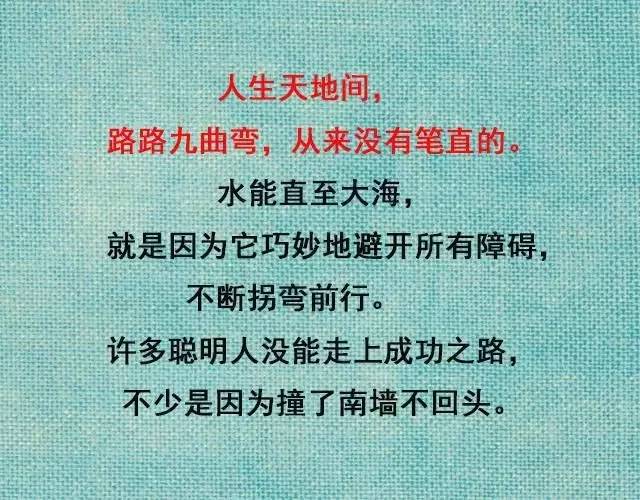 学会拐弯,才是人生大智慧!