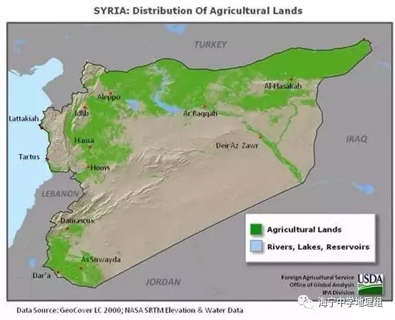 围绕水资源的控制与分配问题,叙利亚与邻国矛盾尖锐.
