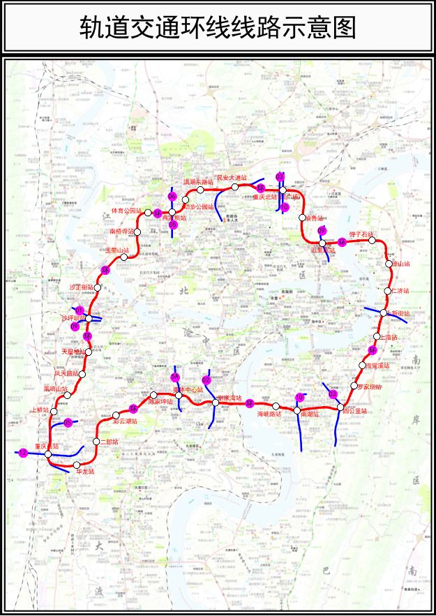 原创:轨道环线东北环年内计划投用,沙区,渝北,江北,南岸率先轨道互通