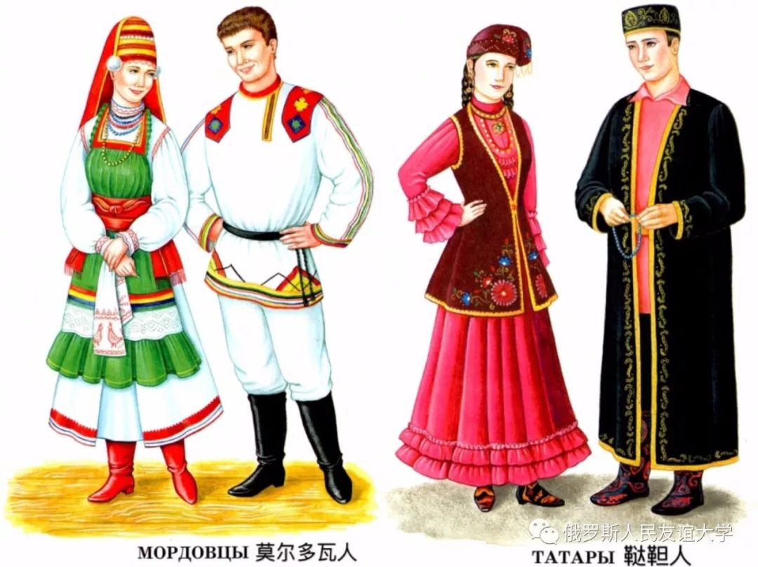 中国华服日来袭华服俄罗斯传统民族服装哪个花样更多