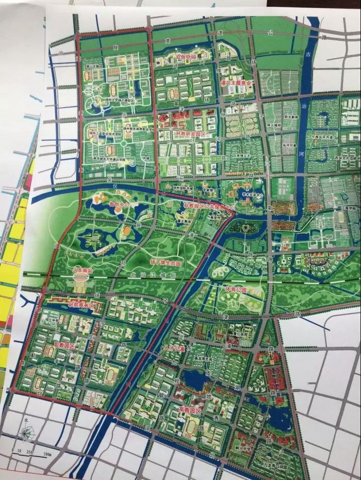 除了汊河大学城,南部临港新城正在建设扬州的第二个大学城.
