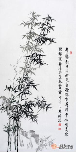 竹子,是画家笔下最常见的一种题材,也是收藏者非常喜欢收藏的题材之一