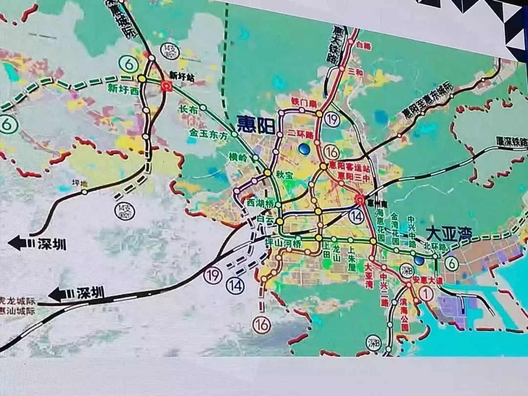 中提到,深圳地铁16号线惠州延长段线路全长约6公里,设塘横,厚福,文旅