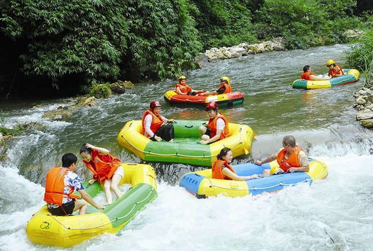 清远青龙峡漂流 笔架山千古溪探险 戏水 玩水 打水仗