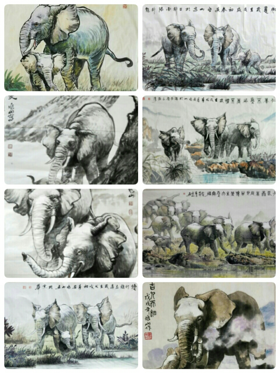 中国画大象第一人安兆山,用画赞美祖国是我一生的追求