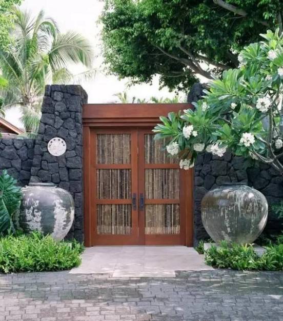 不同类型的私家庭院花园园门设计效果
