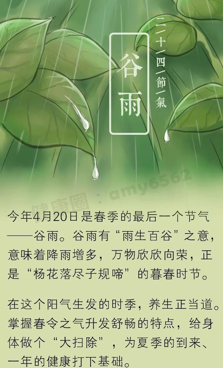 今日谷雨:春天的最后一个进补节气,祛湿降火,健脾是关键!