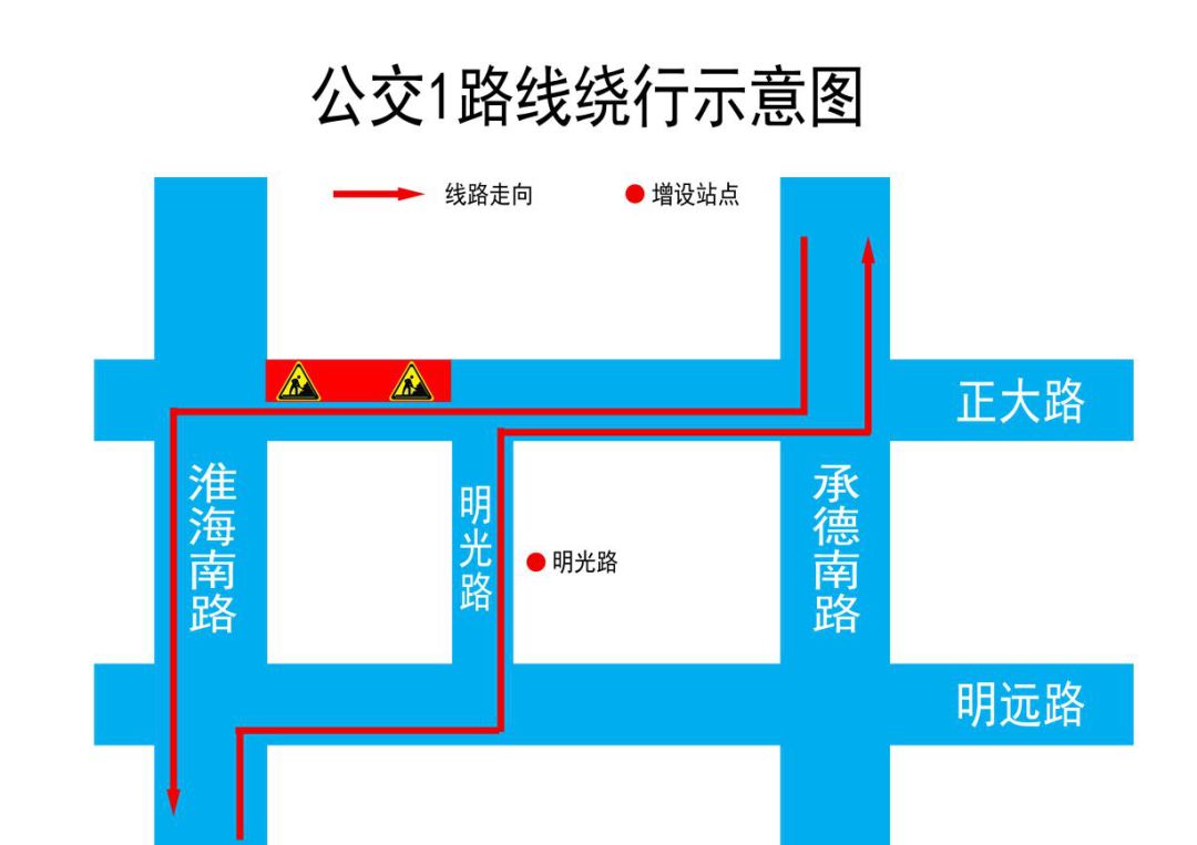 淮安这几条公交路线临时调整啦!大家千万别坐错哦!