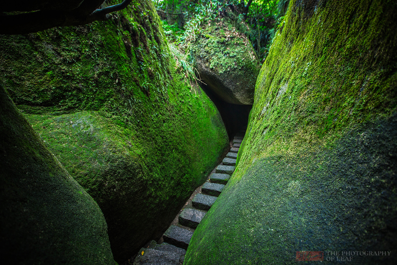 福建太姥山一线天,最窄处20cm,感觉要窒息