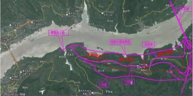 万州区通镇乡公路升级改造工程,万州长江三桥,长江三桥北岸综合交通