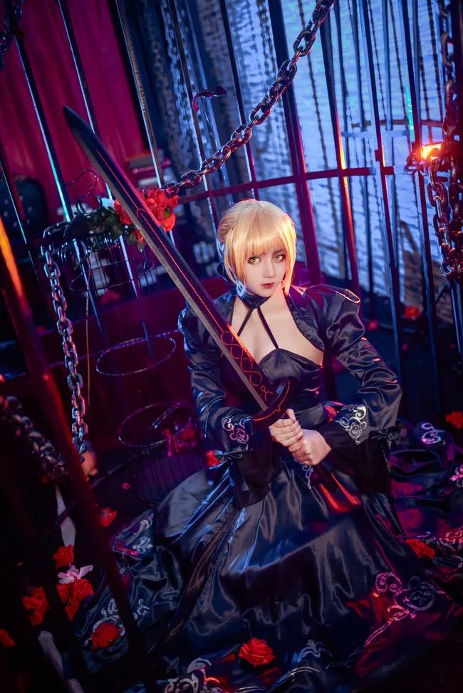 fate/grand order 黑saber cosplay