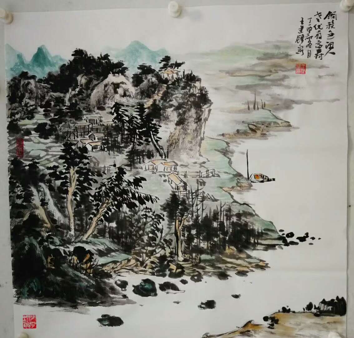 中国水墨画院山水画名家王建锋