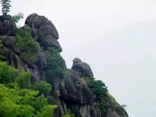 据《同治县志》记载:佛儿岩在县西二十里,上有石卓然乔耸,佛髻宛然.