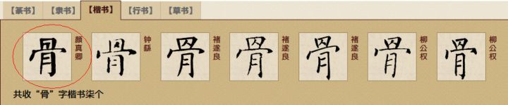 比如 「骨」字