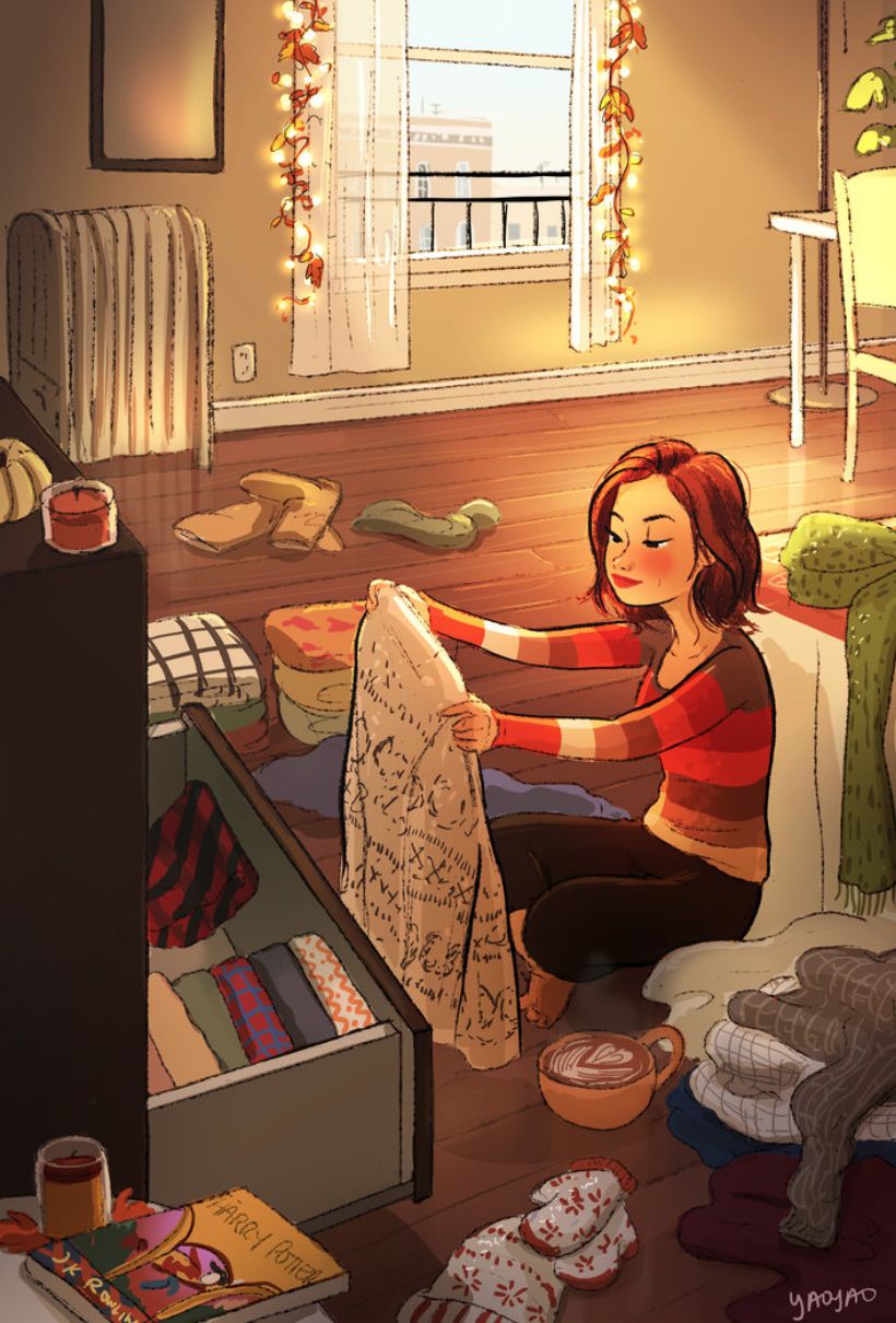 朋友圈暖心漫画:一个女人最舒服的生活状态
