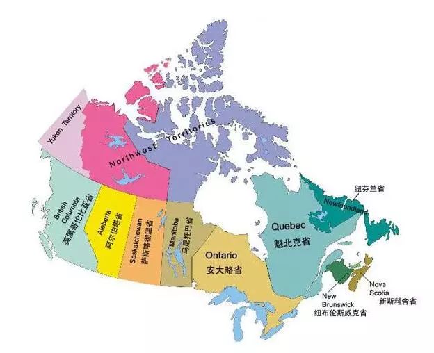 加拿大地图(图片来自澎湃新闻)