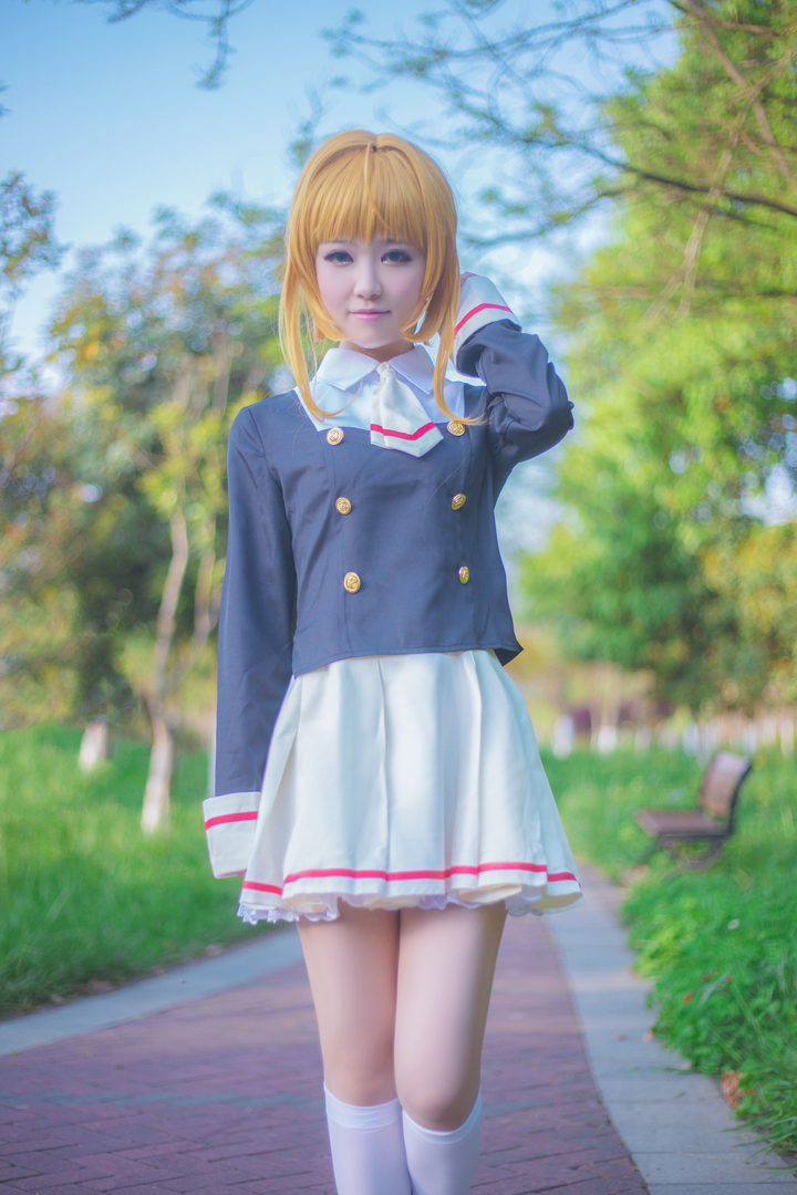 魔卡少女樱 小樱校服cosplay