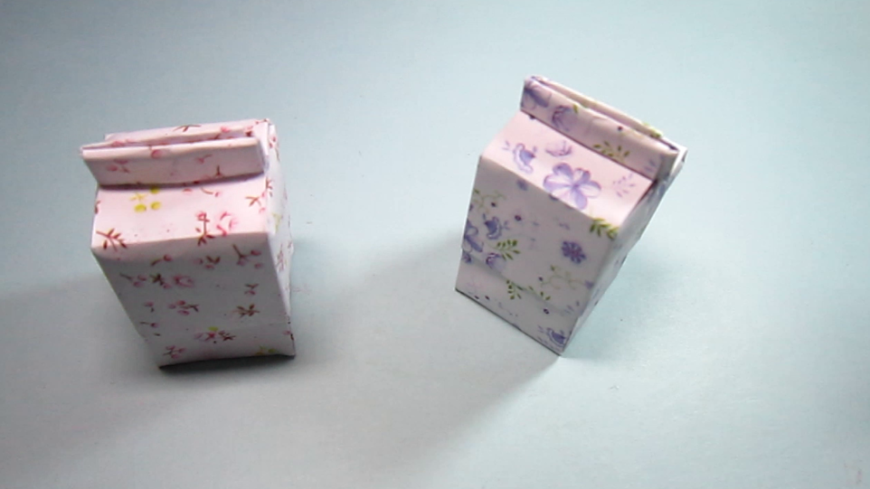 33来源:                             折纸diy 纸艺手工折纸牛奶盒子